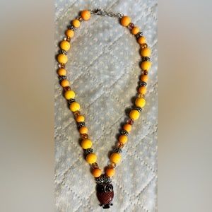 Handmade Brown Owl Necklace
